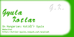 gyula kotlar business card